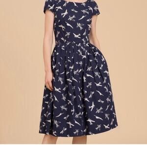Emily and Fin Claudia Cloud Airplane Dress XS Vintage Inspired